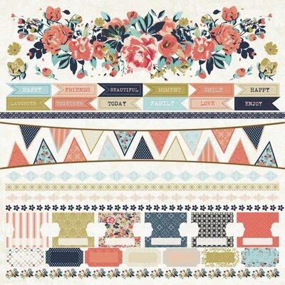 Kaisercraft 12x12" Sticker Sheet - Bluebelle