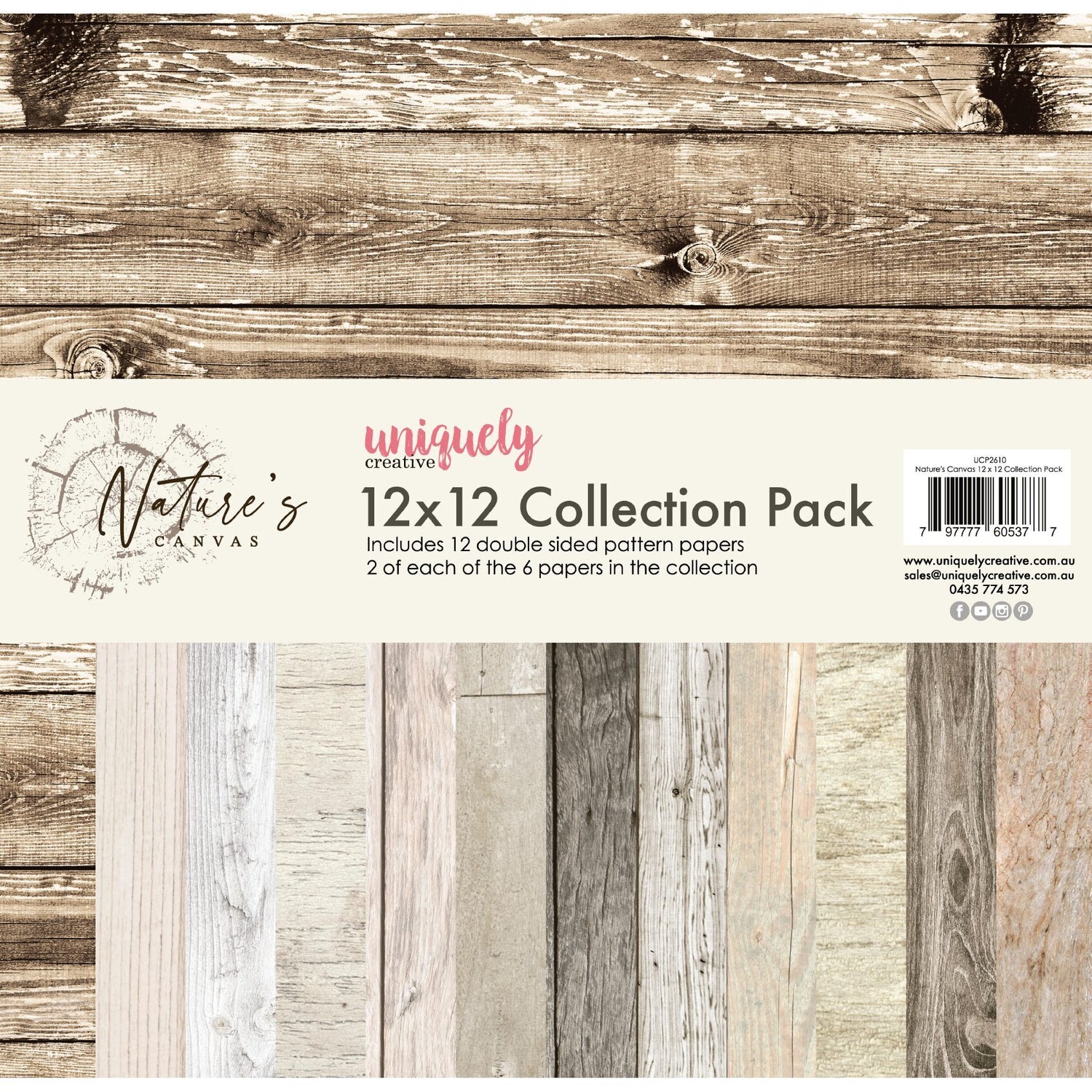 Uniquely Creative Nature's Canvas - 12x12" Collection Pack (12 papers)
