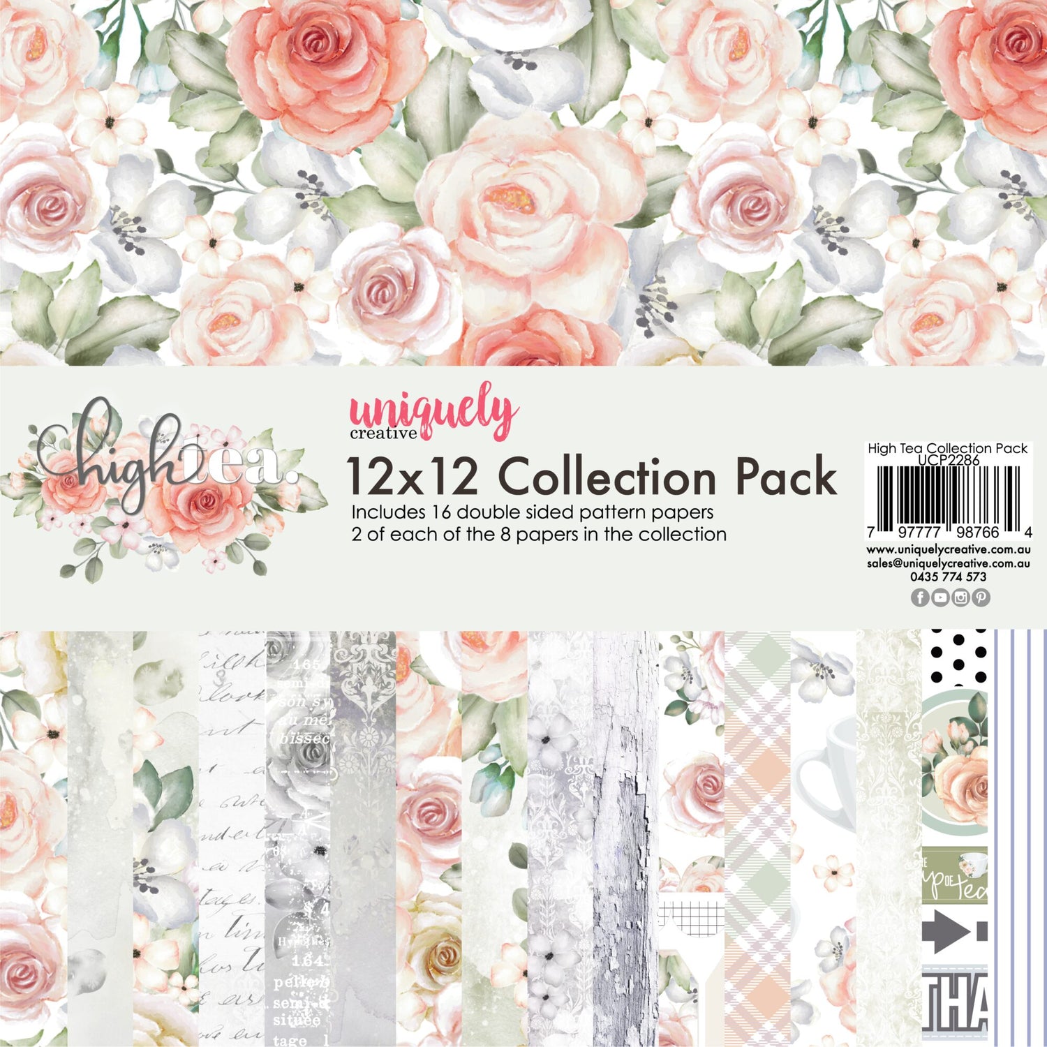 Uniquely Creative High Tea - 12x12" Collection Pack (16 papers)