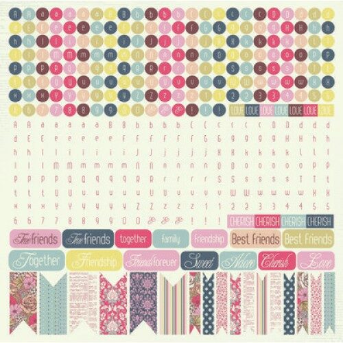 Kaisercraft 12x12" Sticker Sheet - Lulu & Roy - Alpha