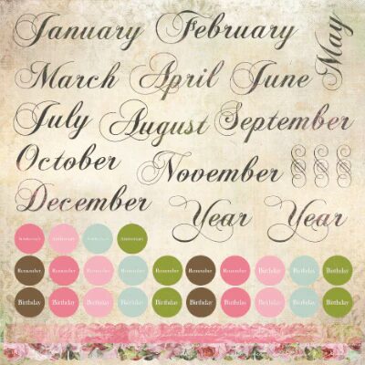 Kaisercraft 12x12" Sticker Sheet - 365 Days