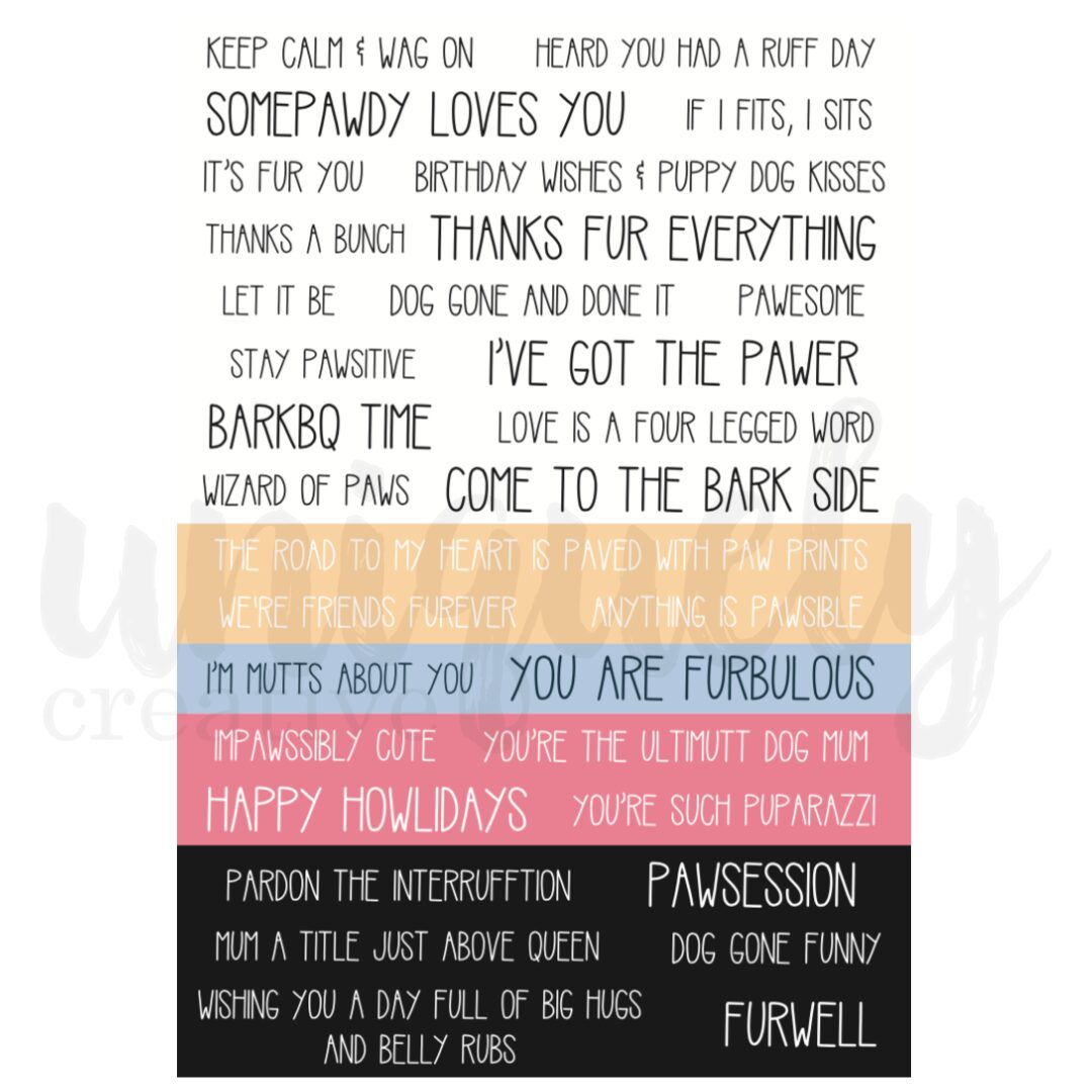 Uniquely Creative Cut-a-Part Sheet - Pawsome