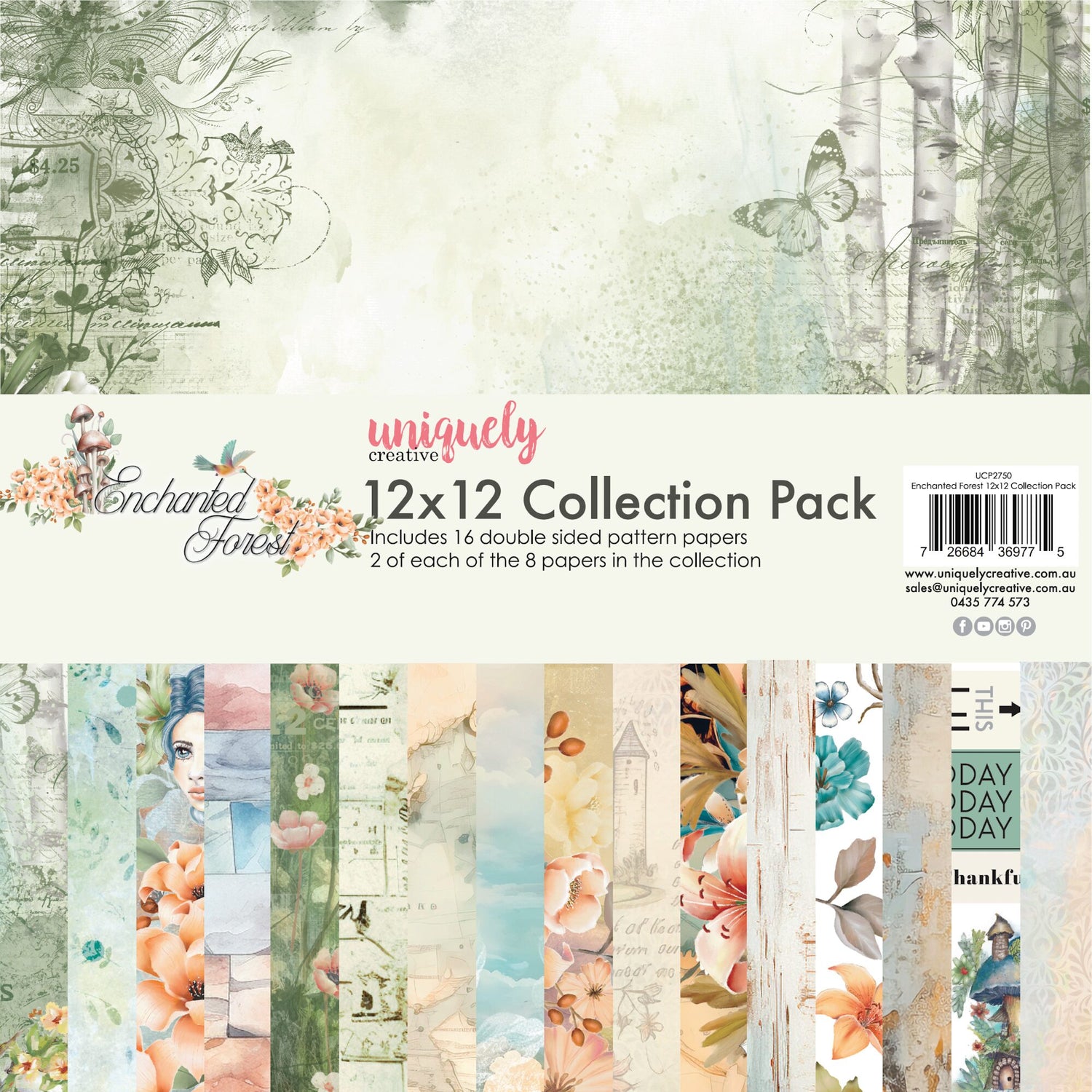 Uniquely Creative Enchanted Forest - 12x12" Collection Pack (16 papers)