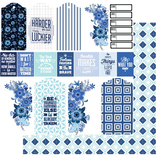 Uniquely Creative Something Blue - Wide Blue Yonder Paper