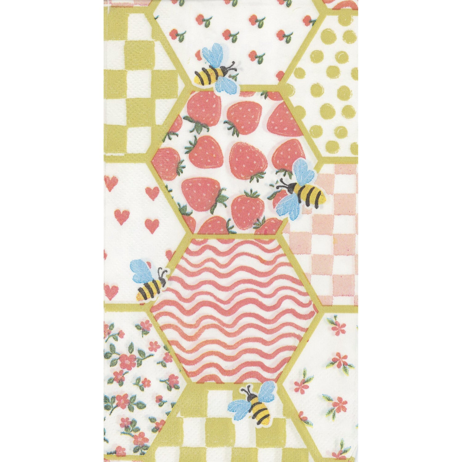 Bella Lux Napkin/Serviette - Patchwork Bees