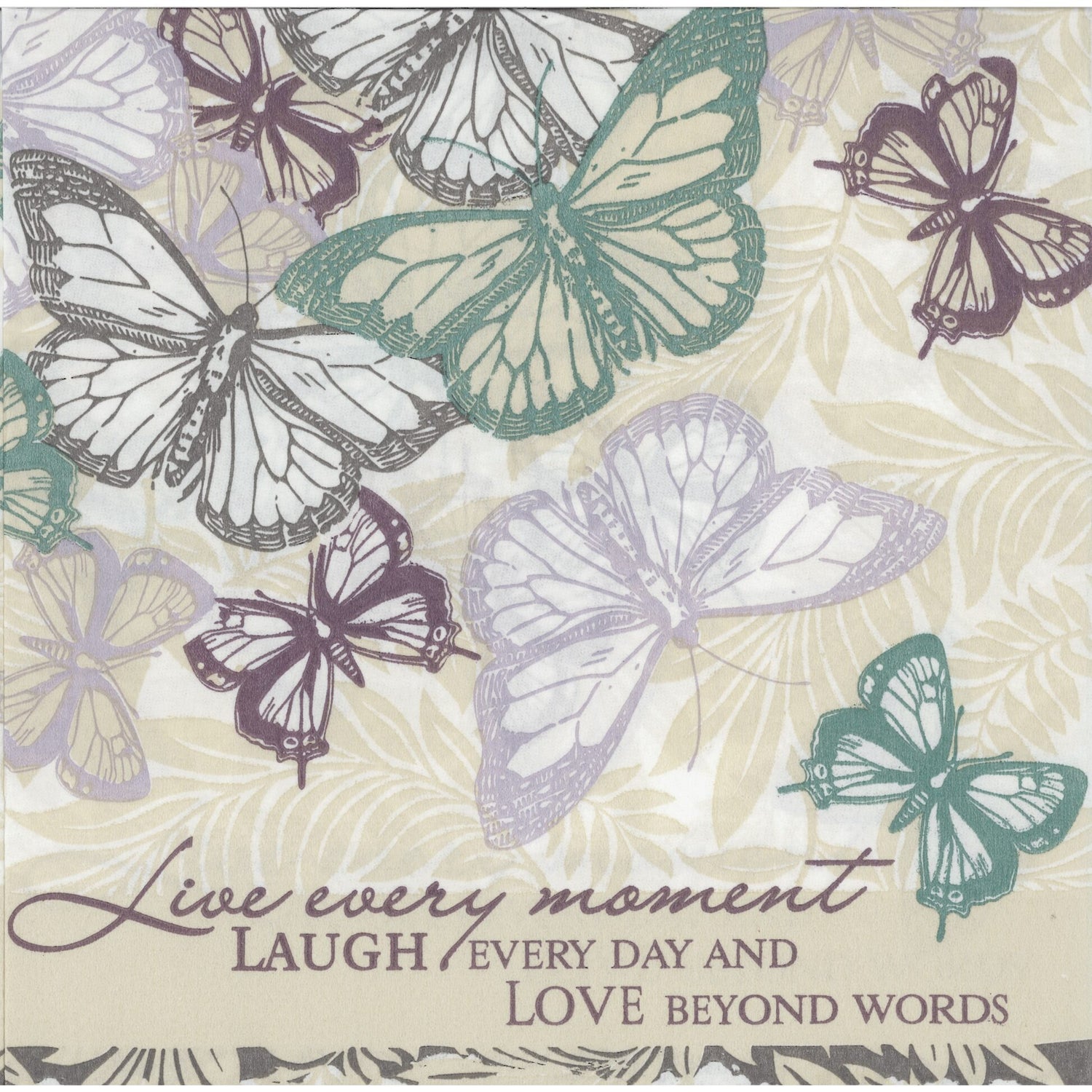 Unbranded Napkin/Serviette - Live Every Moment