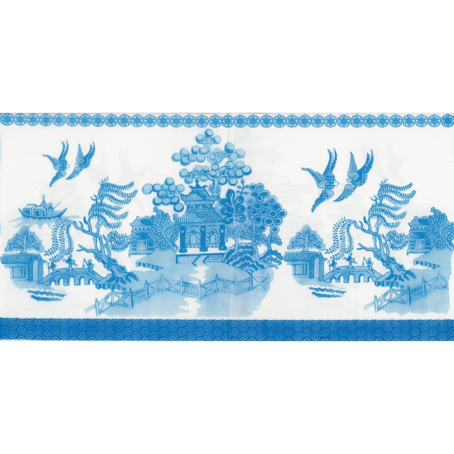 Unbranded Napkin/Serviette - Blue & White Willow