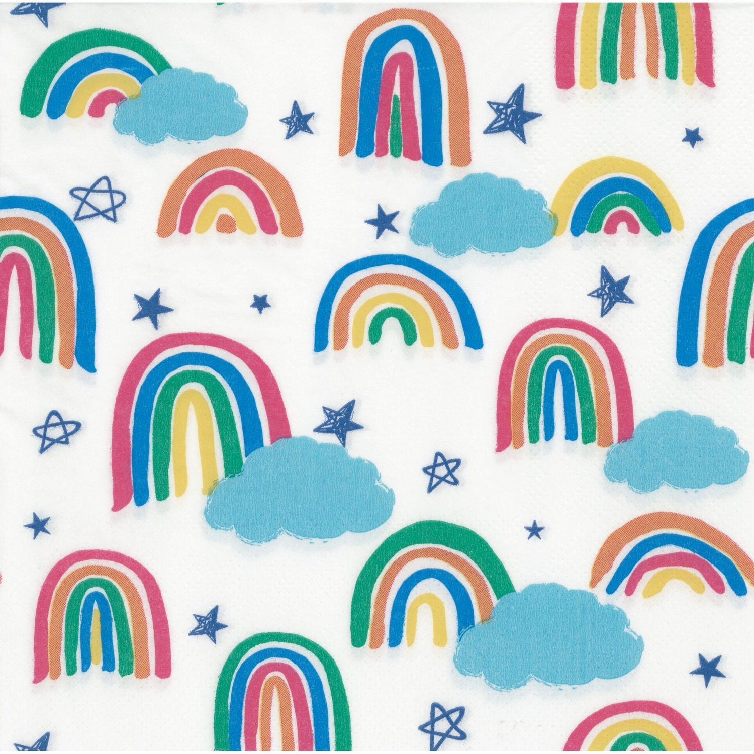 TRS Trading Group Napkin/Serviette - Rainbows & Clouds