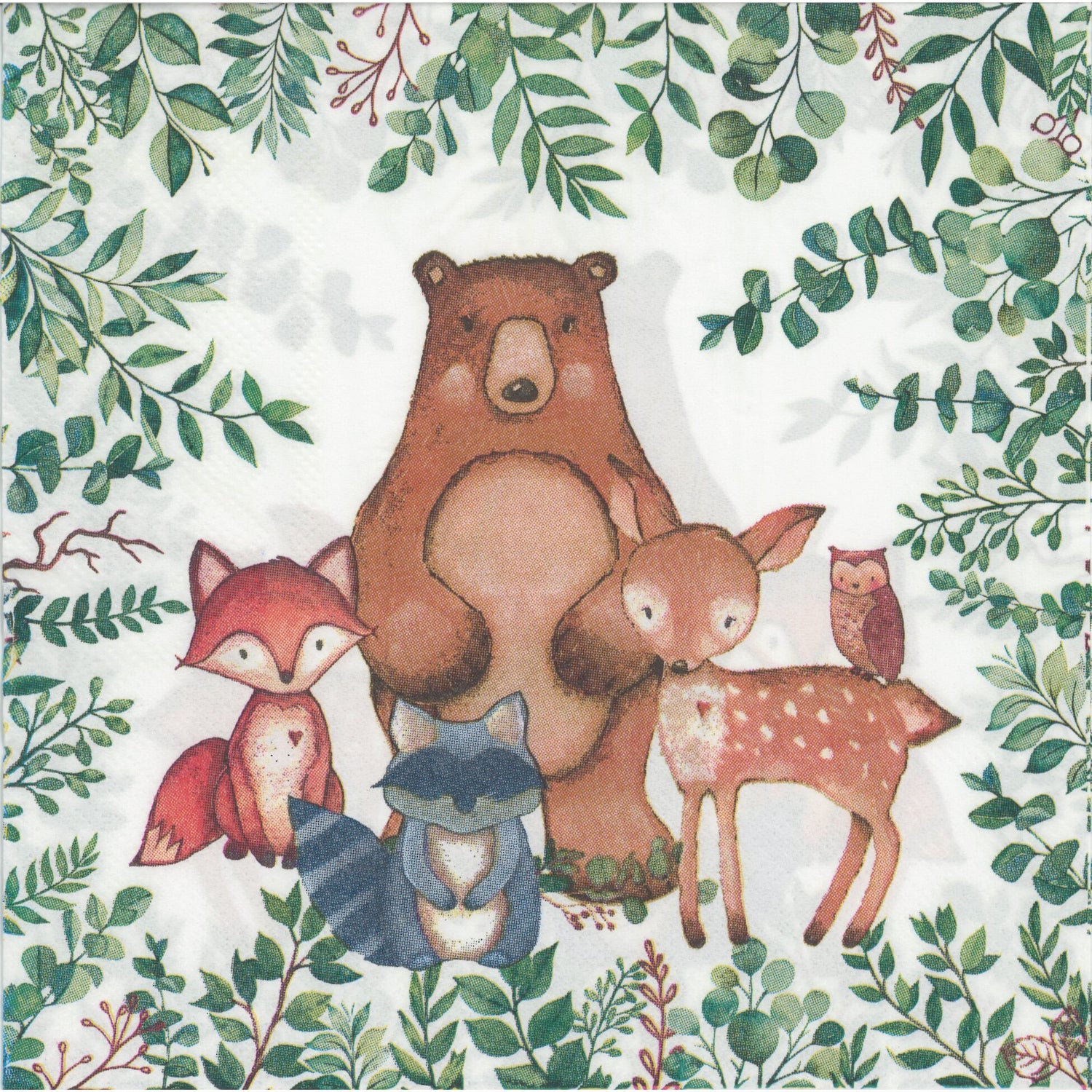 Unbranded Napkin/Serviette - Forest Friends