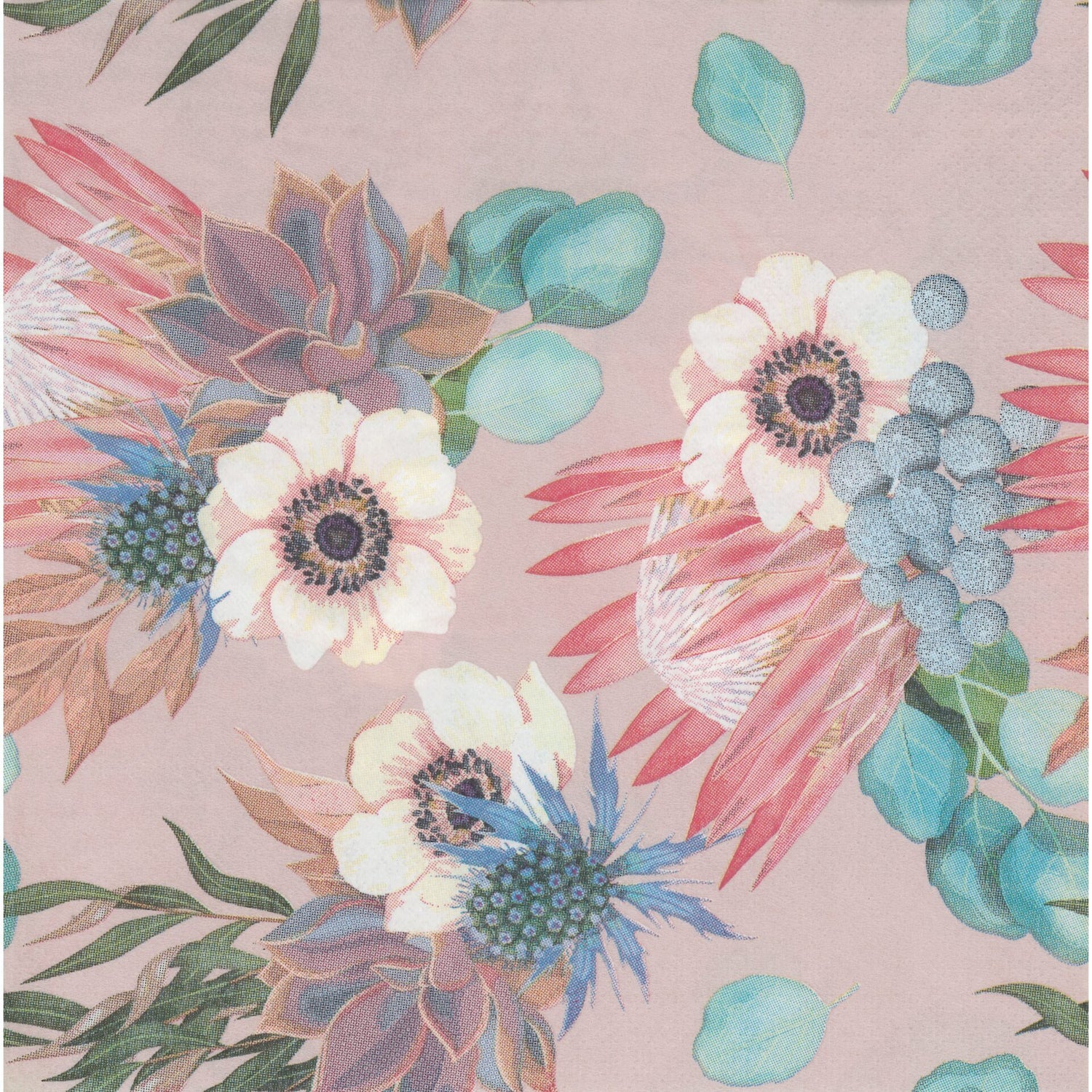 Unbranded Napkin/Serviette - Waratah Bouquet