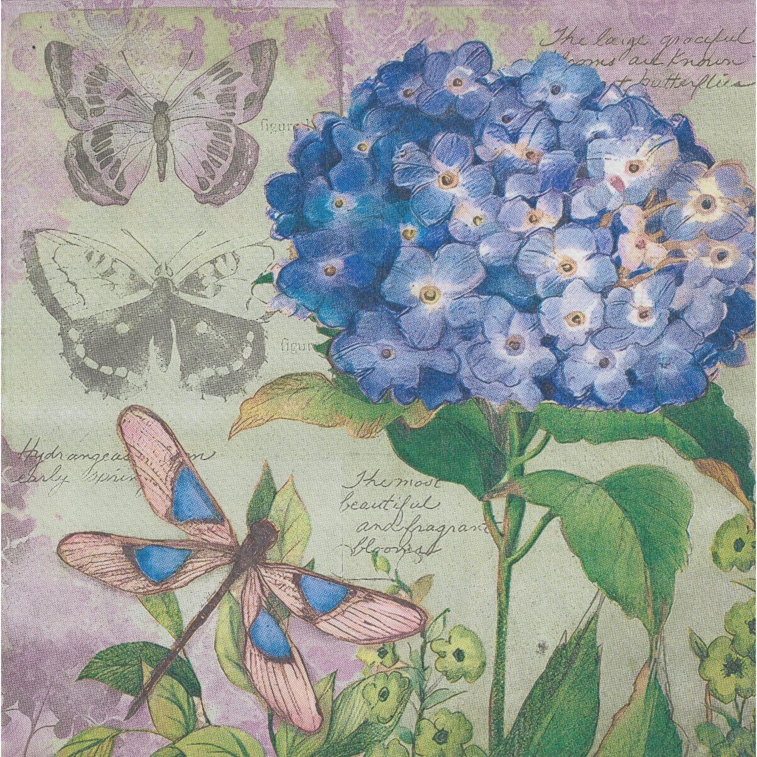 Unbranded Napkin/Serviette - The Dragonfly's Garden