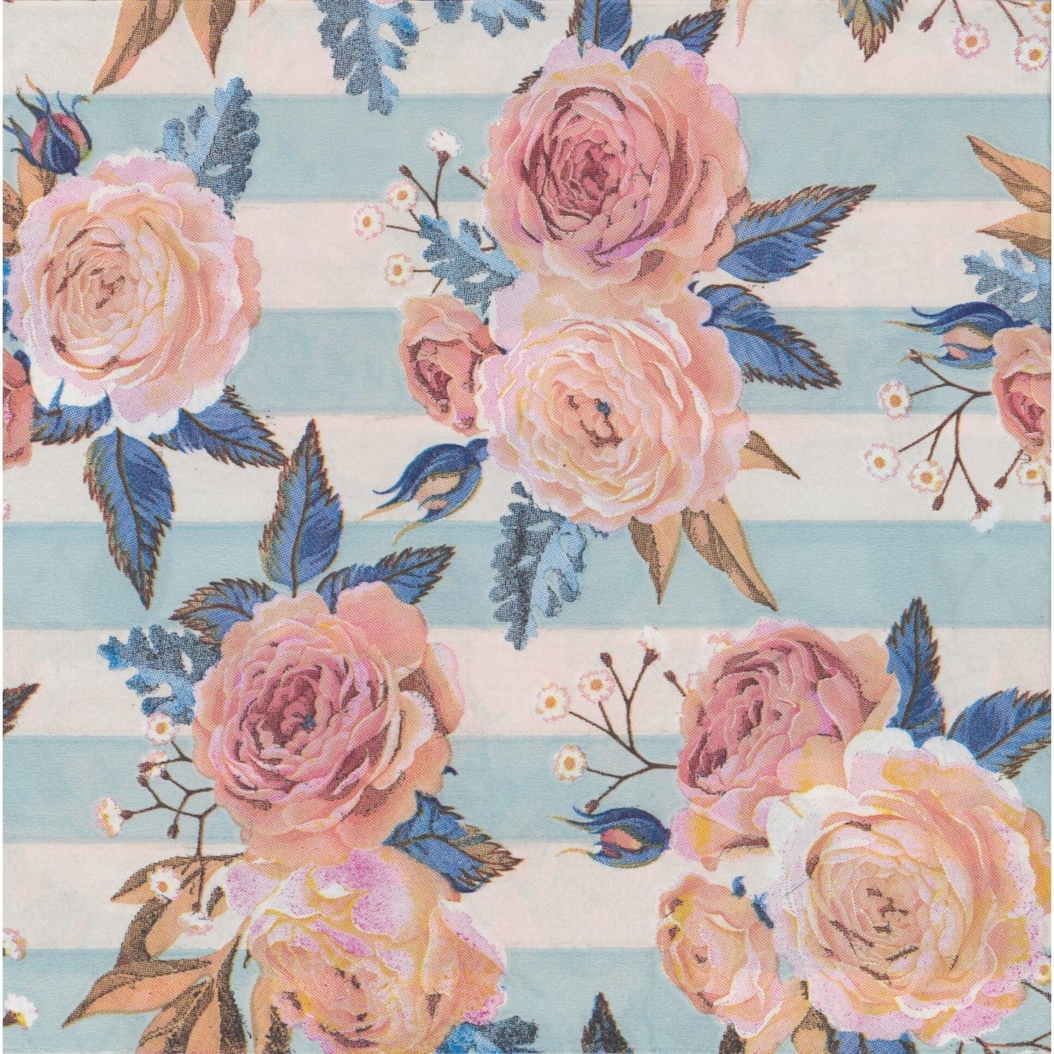 TRS Trading Group Napkin/Serviette - Apricot Roses