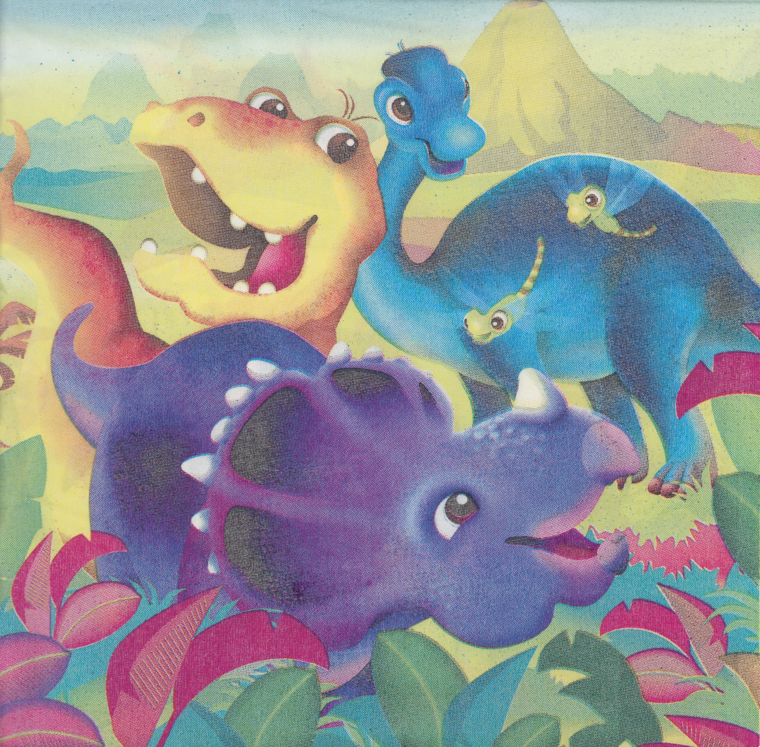 Unbranded Napkin/Serviette - Cartoon Dinosaurs