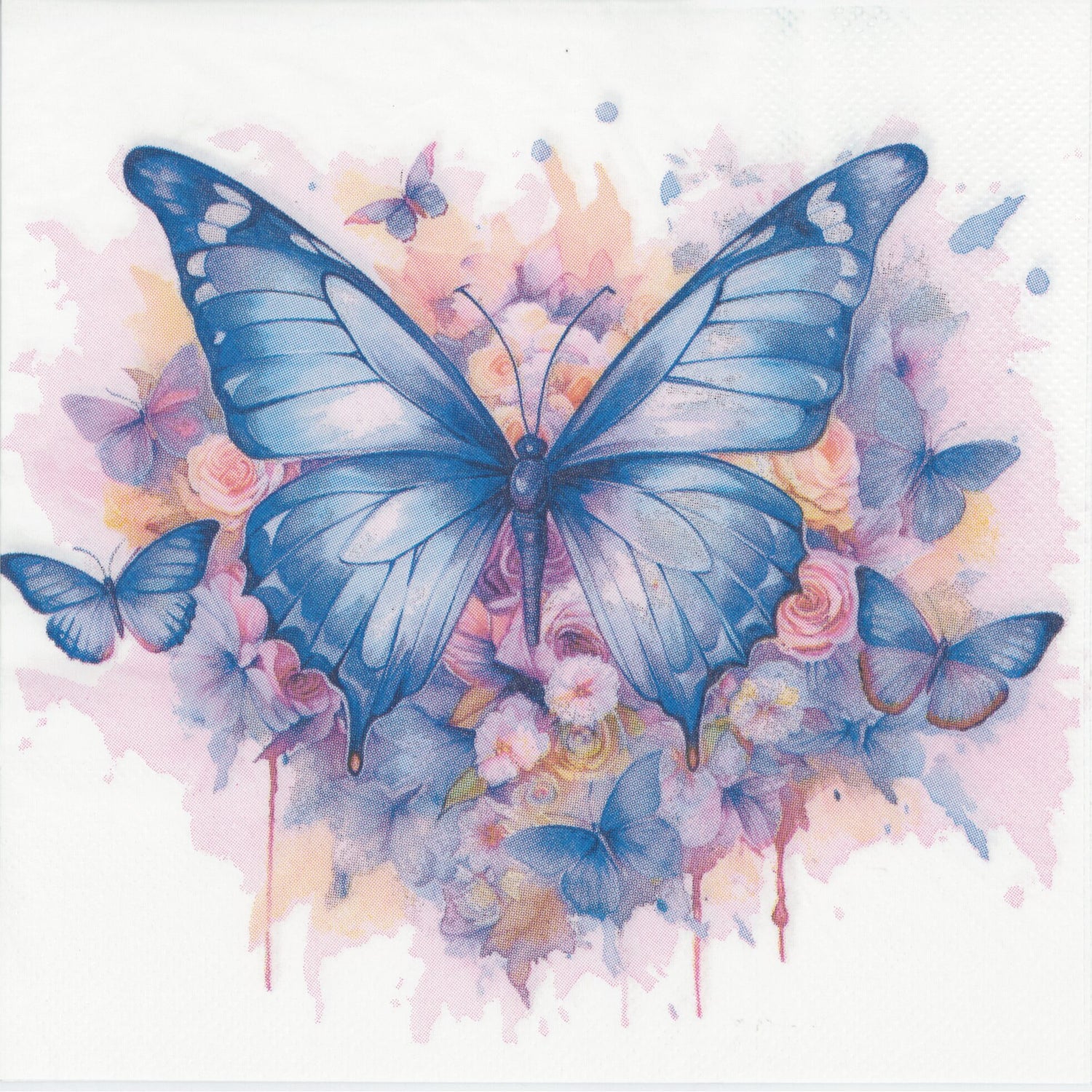Unbranded Napkin/Serviette - Watercolour Butterfly
