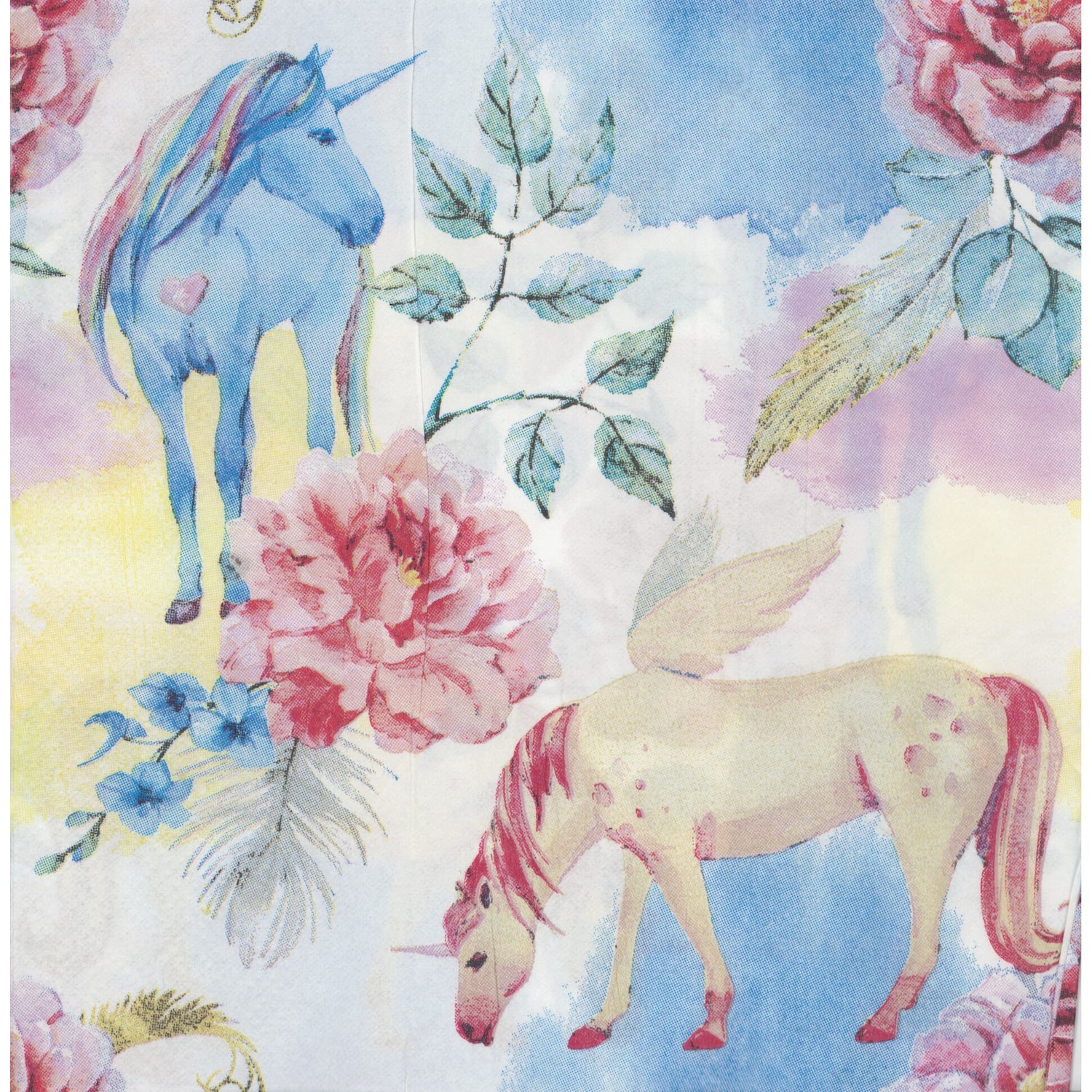 TRS Trading Group Napkin/Serviette - Rainbow Unicorn & Pegasus