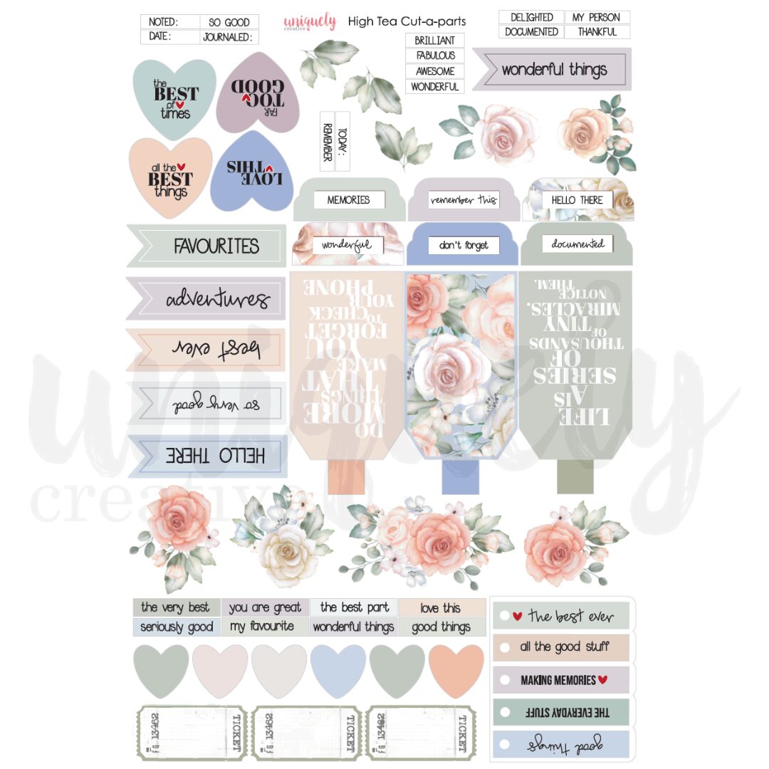 Uniquely Creative Cut-a-Part Sheet - High Tea