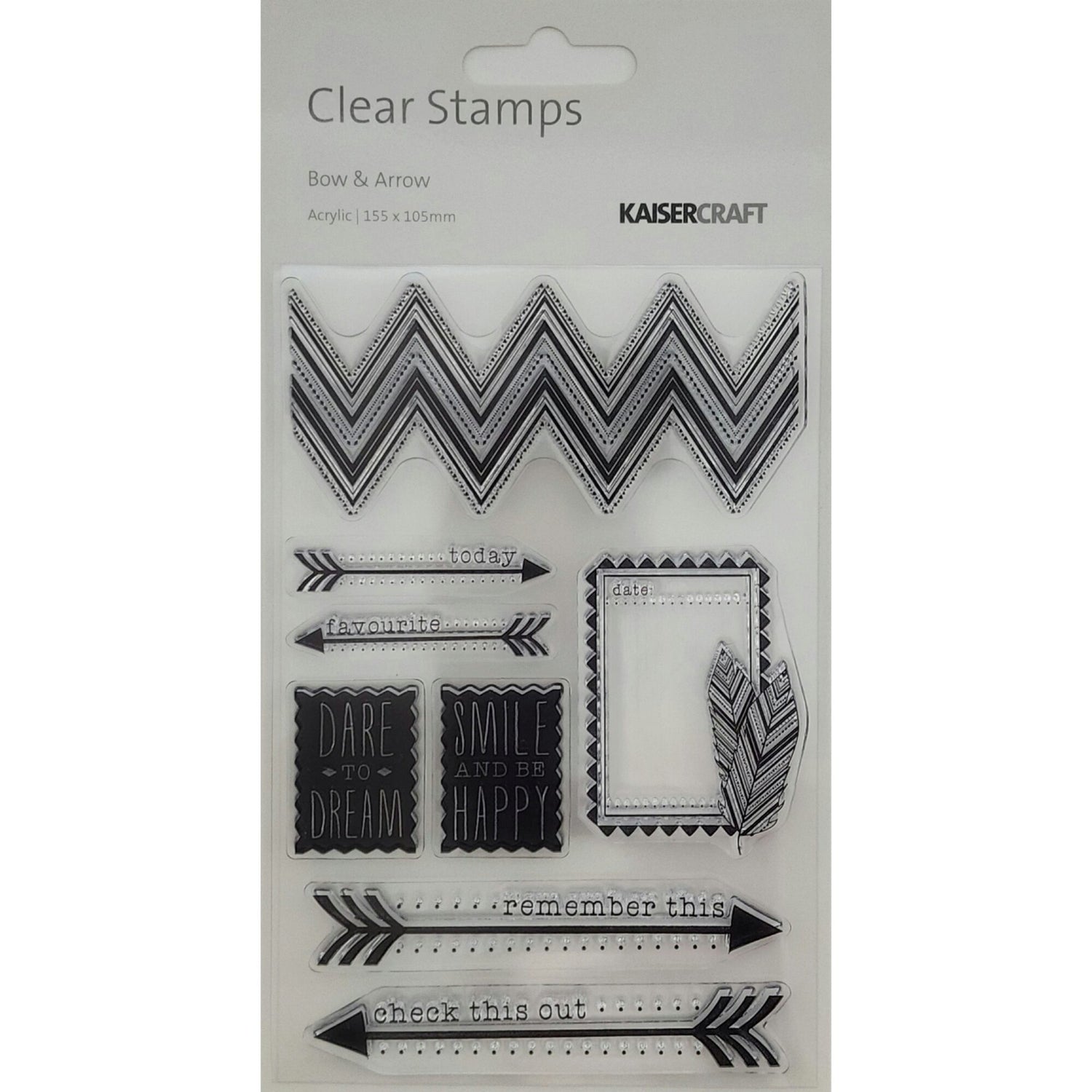 Kaisercraft Acrylic Stamp - Bow & Arrow