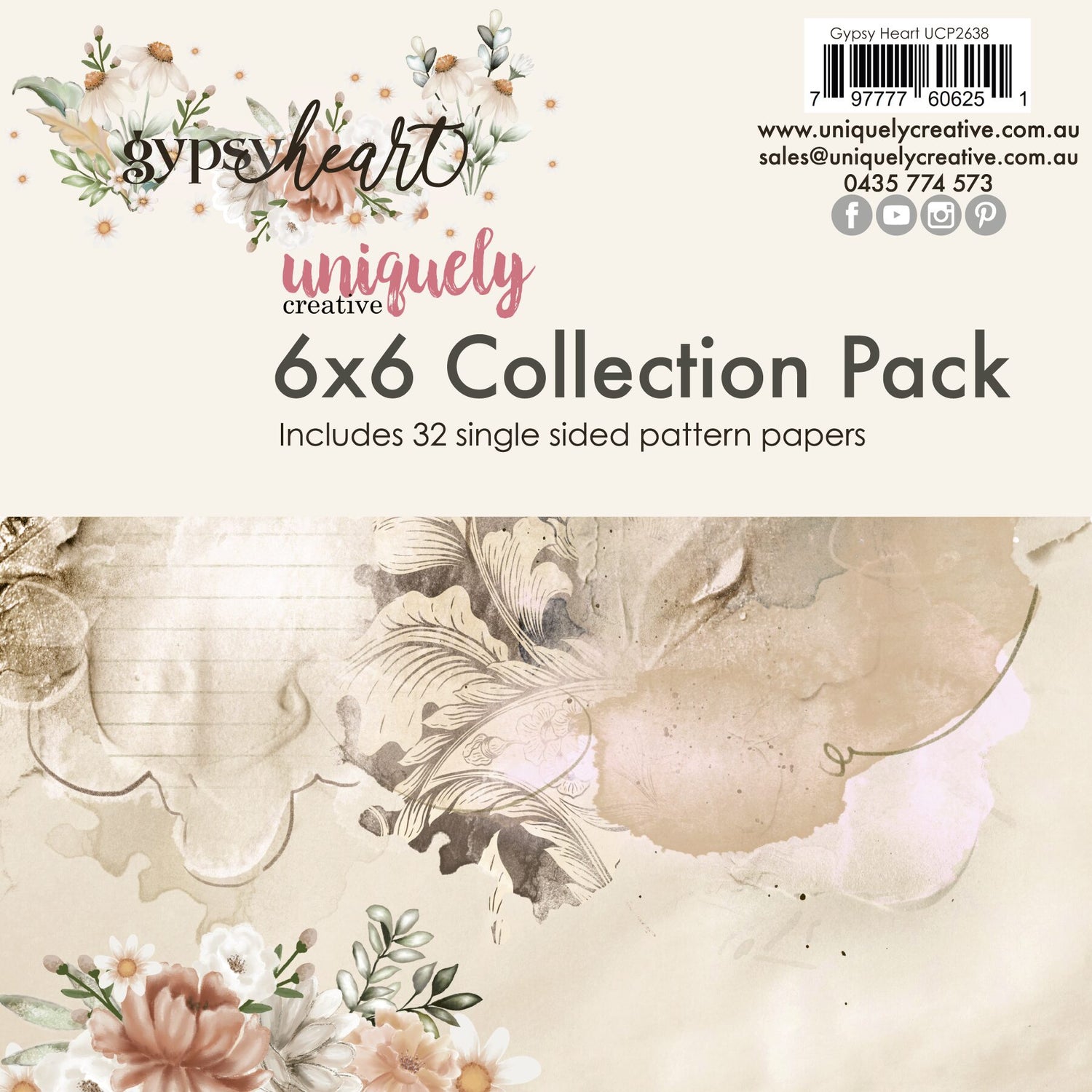 Uniquely Creative Gypsy Heart - 6x6" Collection Pack (32 papers)