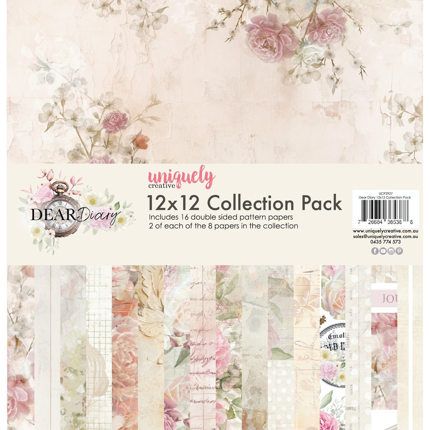 Uniquely Creative Dear Diary - 12x12" Collection Pack (16 papers)