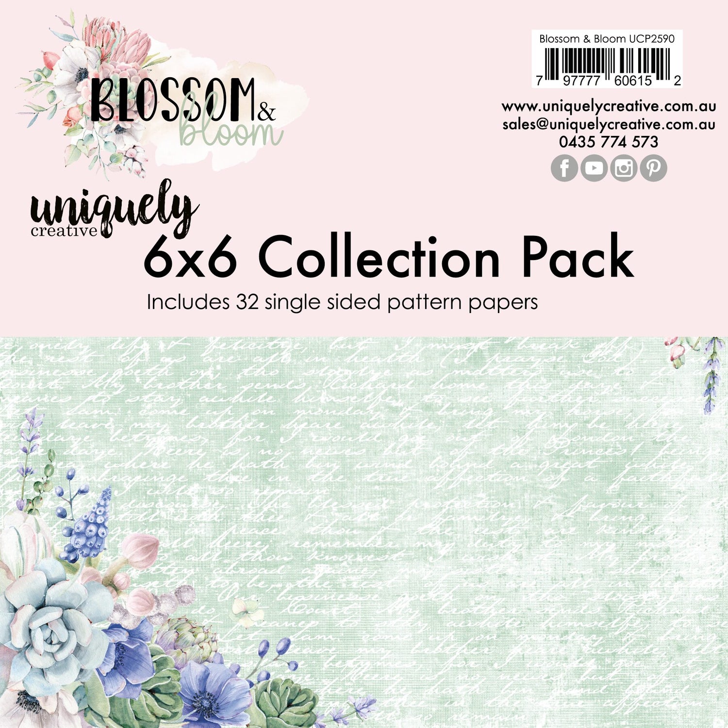 Uniquely Creative Blossom & Bloom - 6x6" Collection Pack (32 papers)