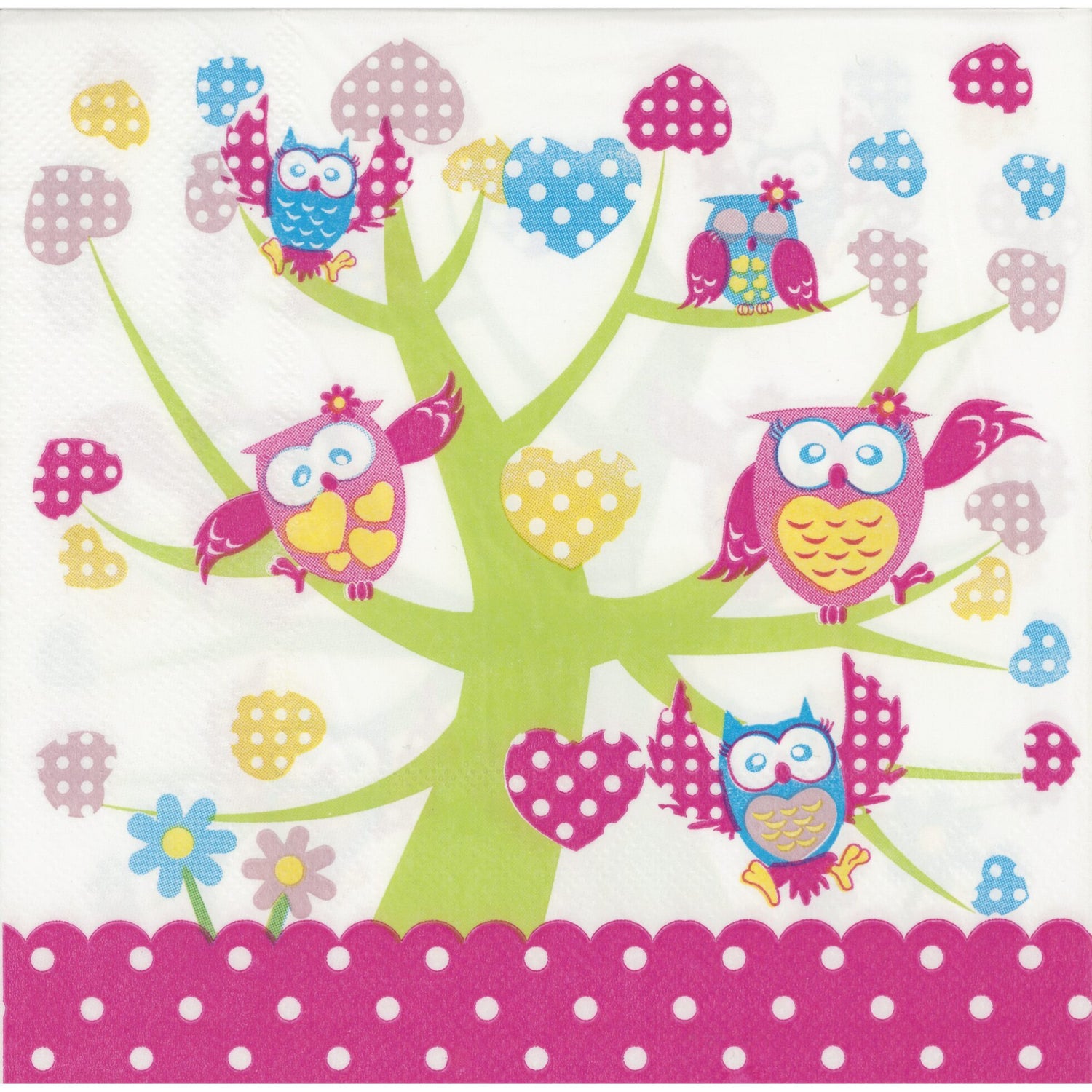 Durmaz Napkin/Serviette - Party Owls
