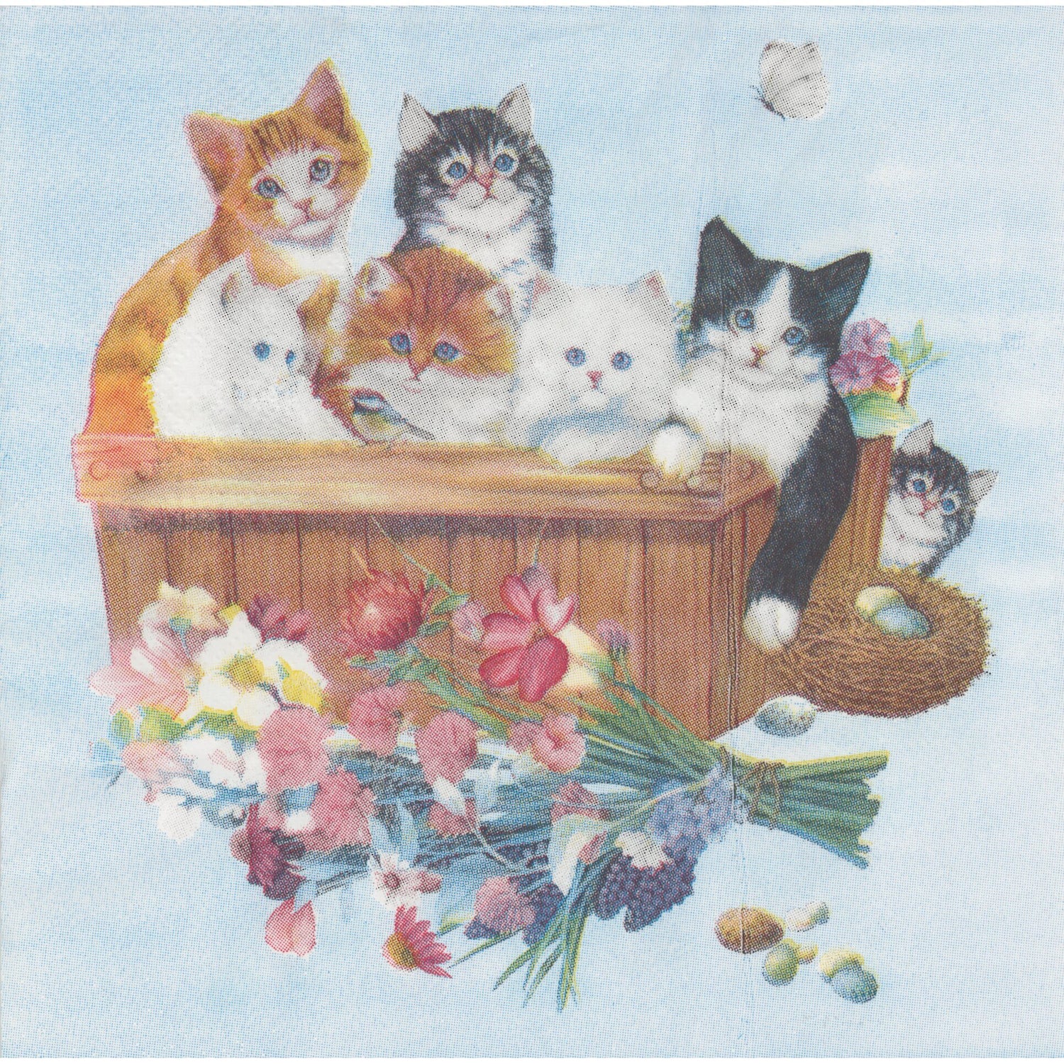 Unbranded Napkin/Serviette - Petals & Paws