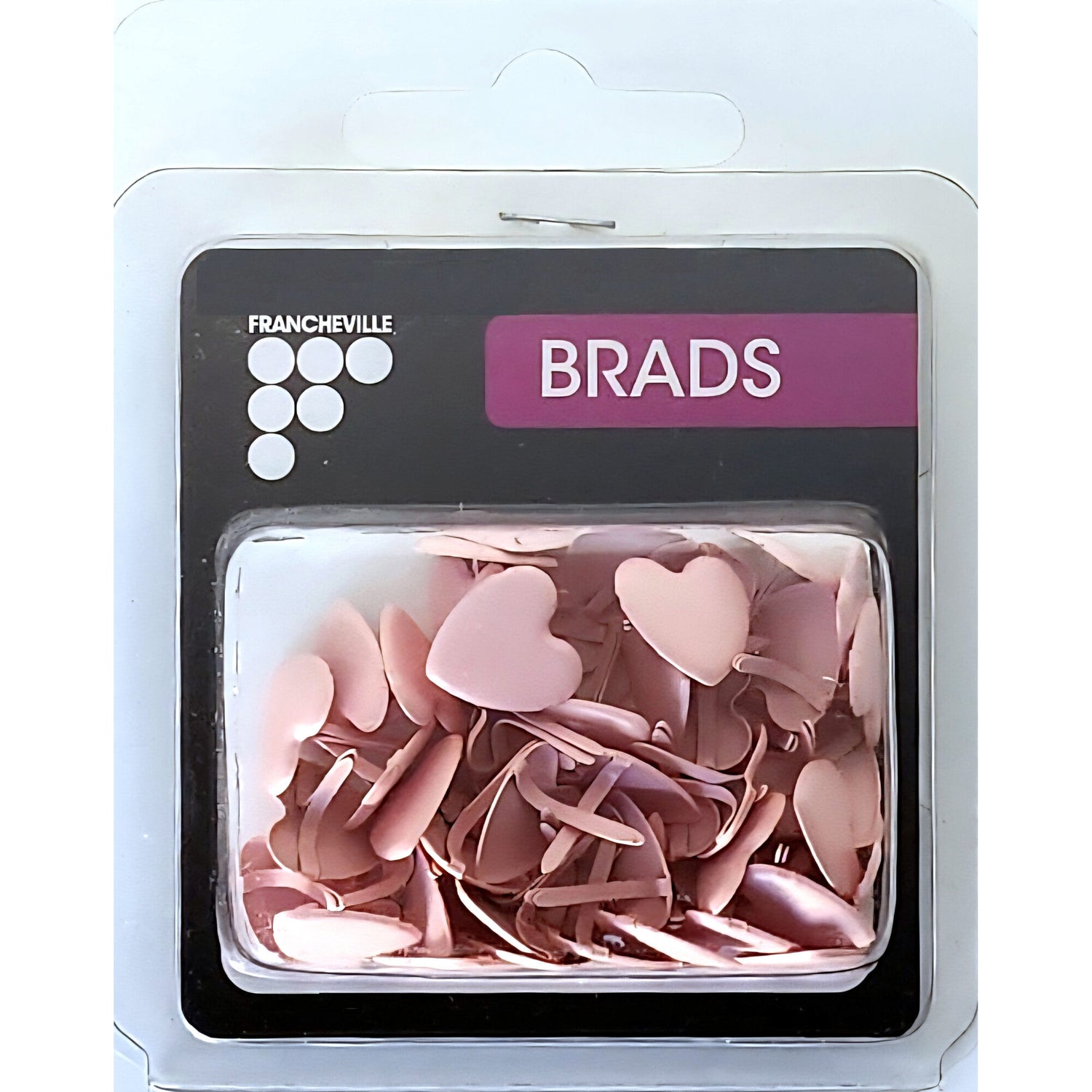 Francheville Brads - Hearts - Pink (50pk)