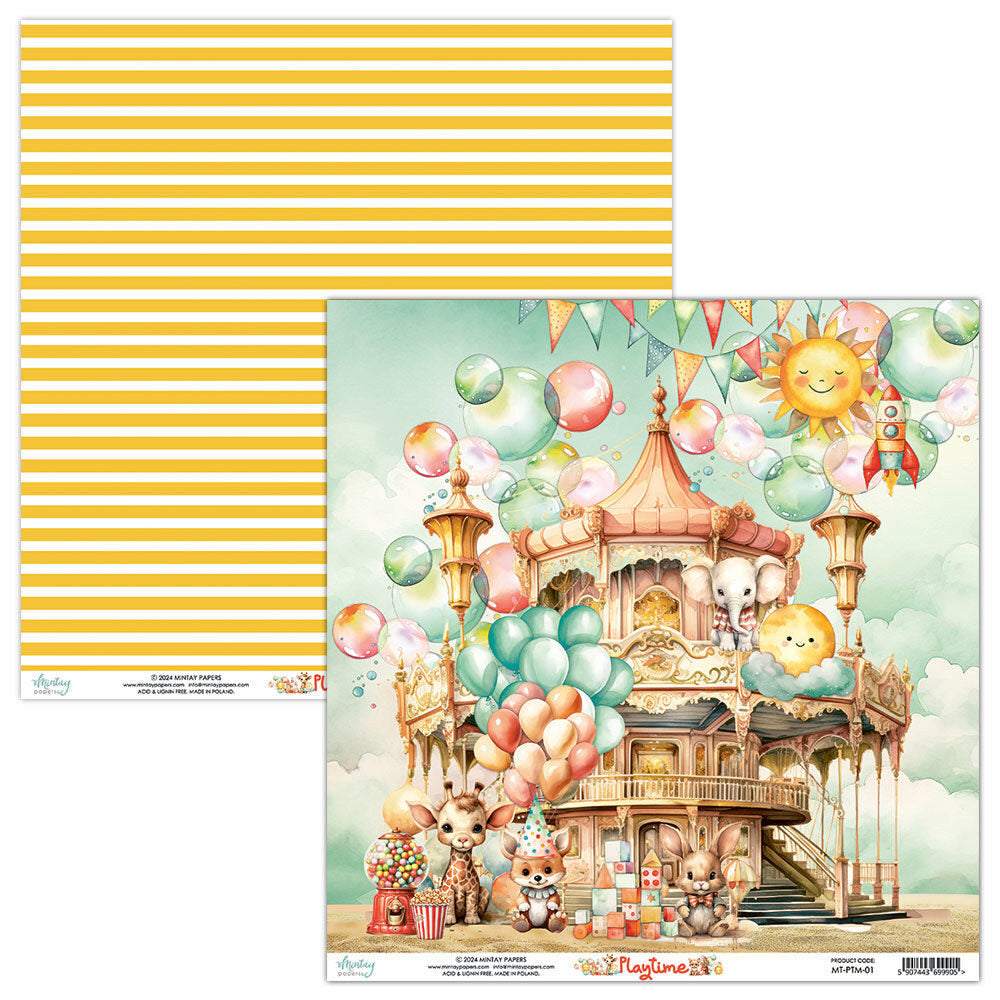 Mintay 12x12" Paper - Playtime - MT-PTM-01