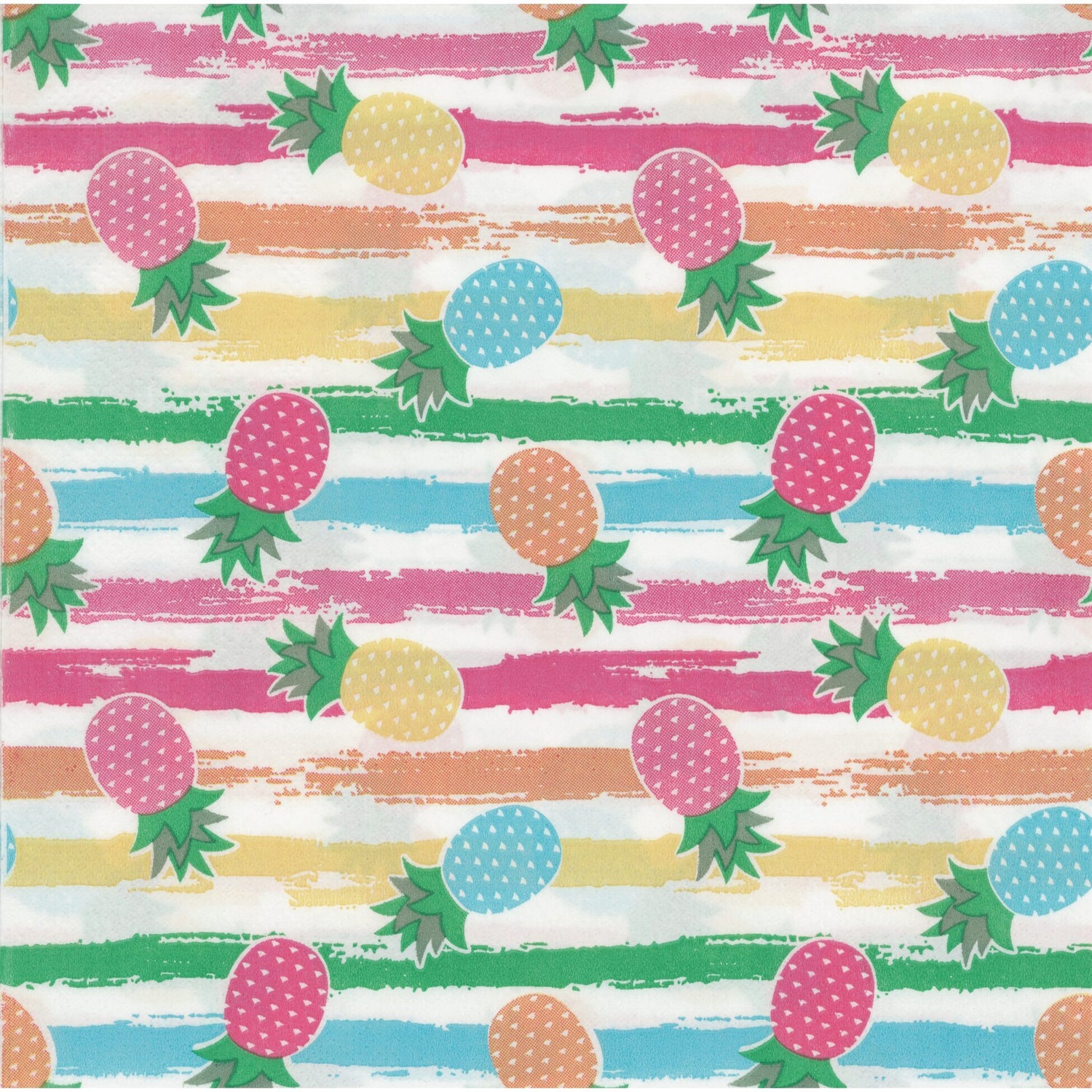 Accent Napkin/Serviette - Multi-colour Pineapples