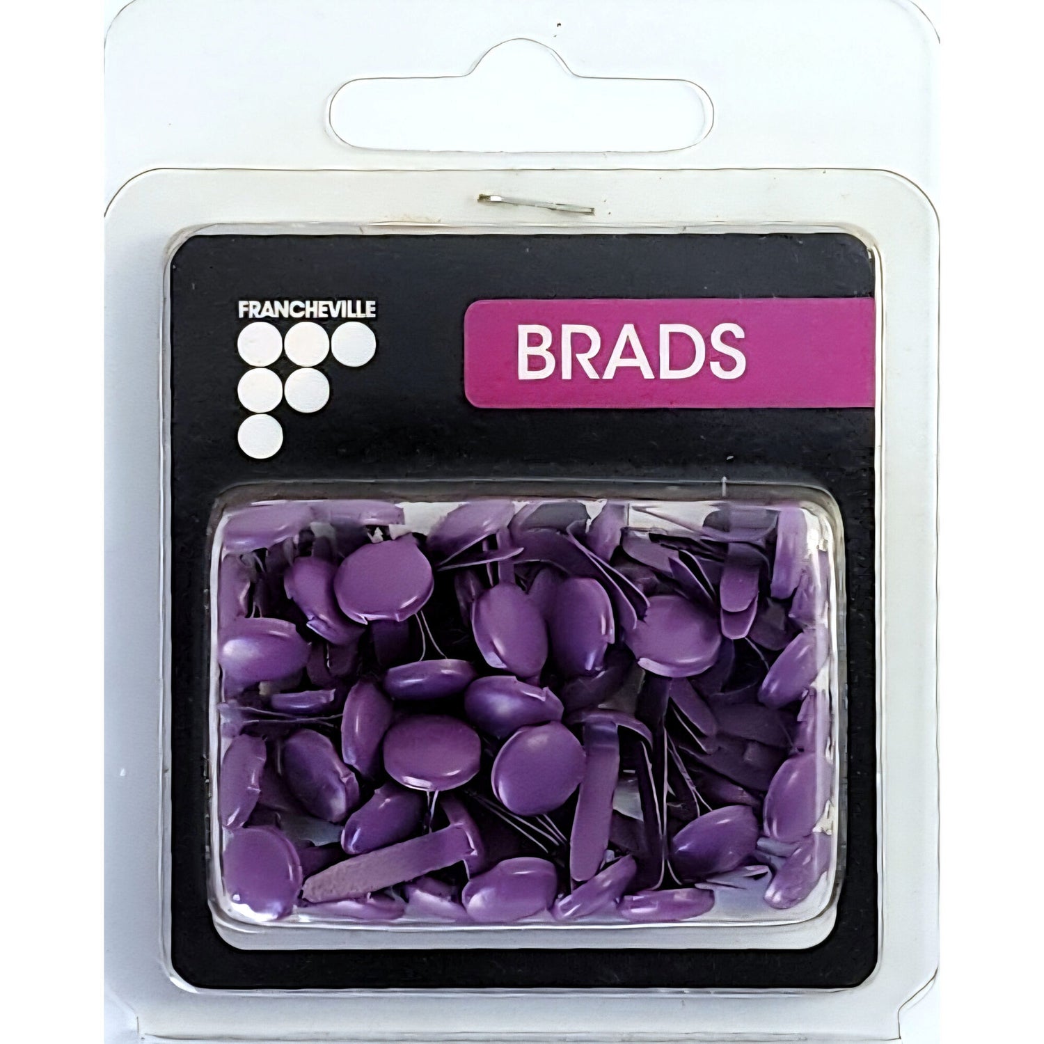 Francheville Brads - Large Round - Purple (50pk)