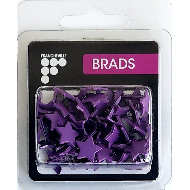 Francheville Brads - Stars - Purple (50pk)