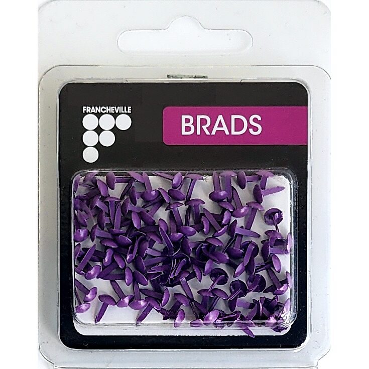 Francheville Brads - Mini Round - Purple (100pk)