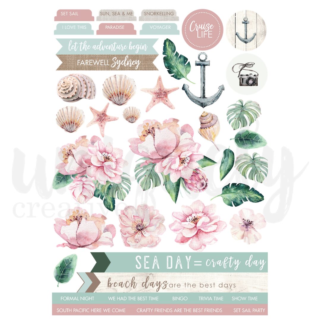 Uniquely Creative Cut-a-Part Mini Sheet - Sea Blue