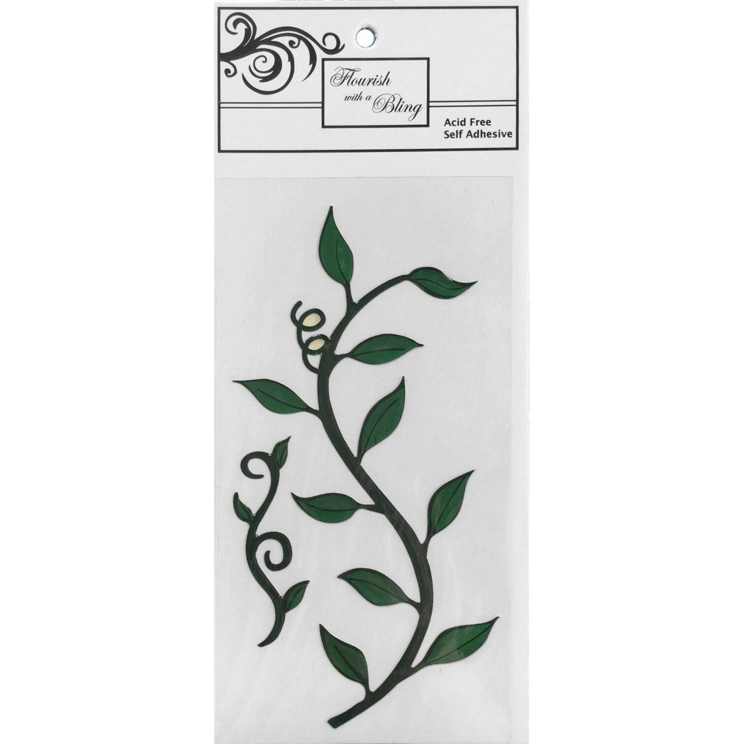 FWAB Jack Metallic Vine Flourish - Forest Green