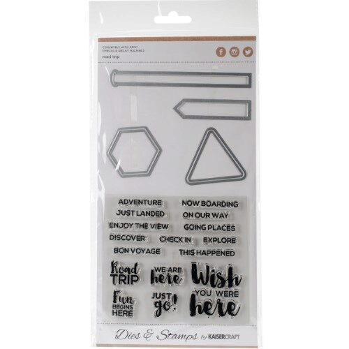 Kaisercraft Decorative Die & Stamp Set - Road Trip