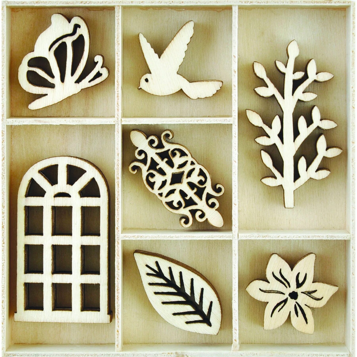 Kaisercraft Wooden Flourish Pack - Secret Garden