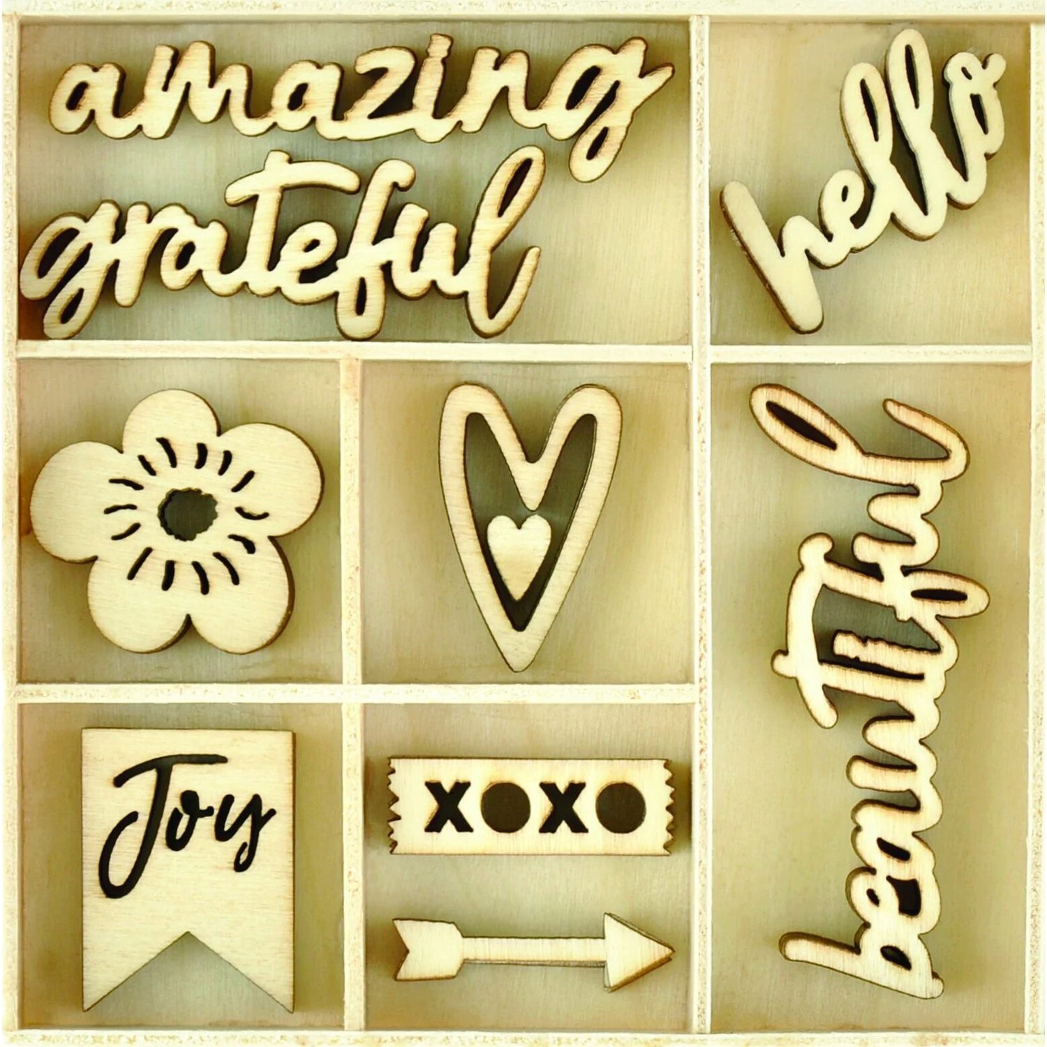 Kaisercraft Wooden Flourish Pack - Amazing