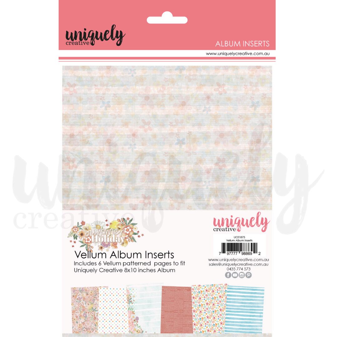 Uniquely Creative Album Inserts - Vellum - Summer Holiday