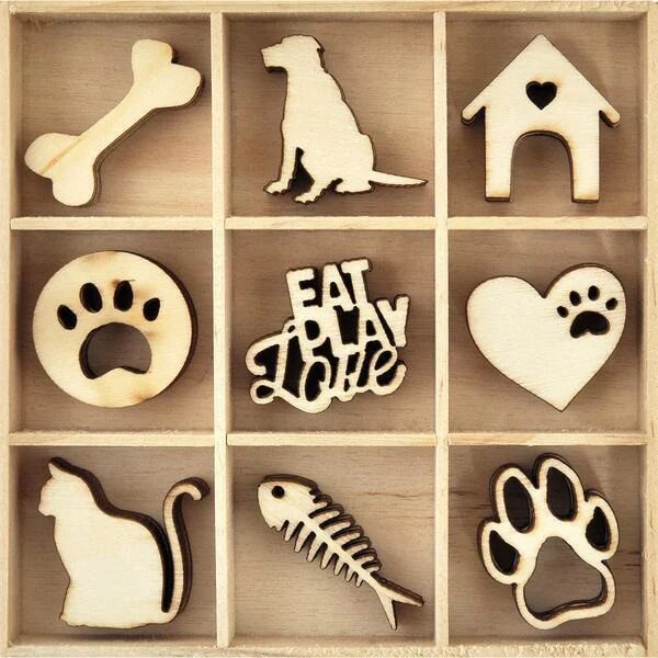 Kaisercraft Wooden Flourish Pack - Pets