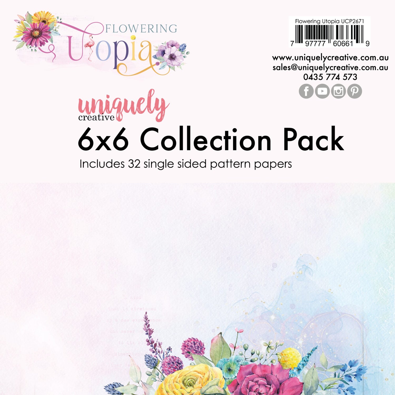 Uniquely Creative Flowering Utopia - 6x6" Collection Pack (32 papers)