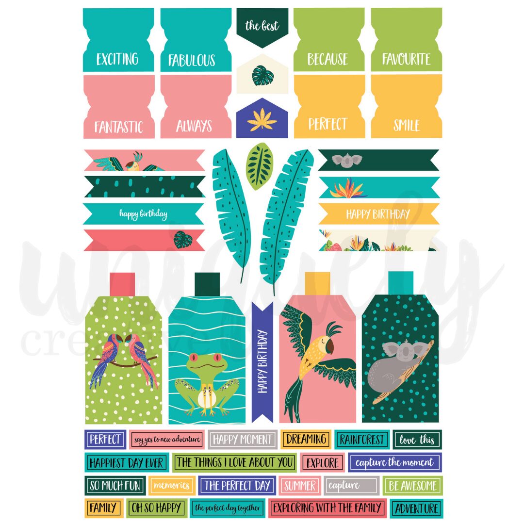 Uniquely Creative Cut-a-Part Sheet - Rainforest Retreat