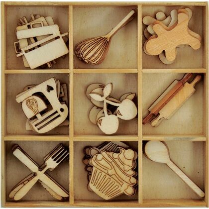 Kaisercraft Wooden Flourish Pack - Cooking