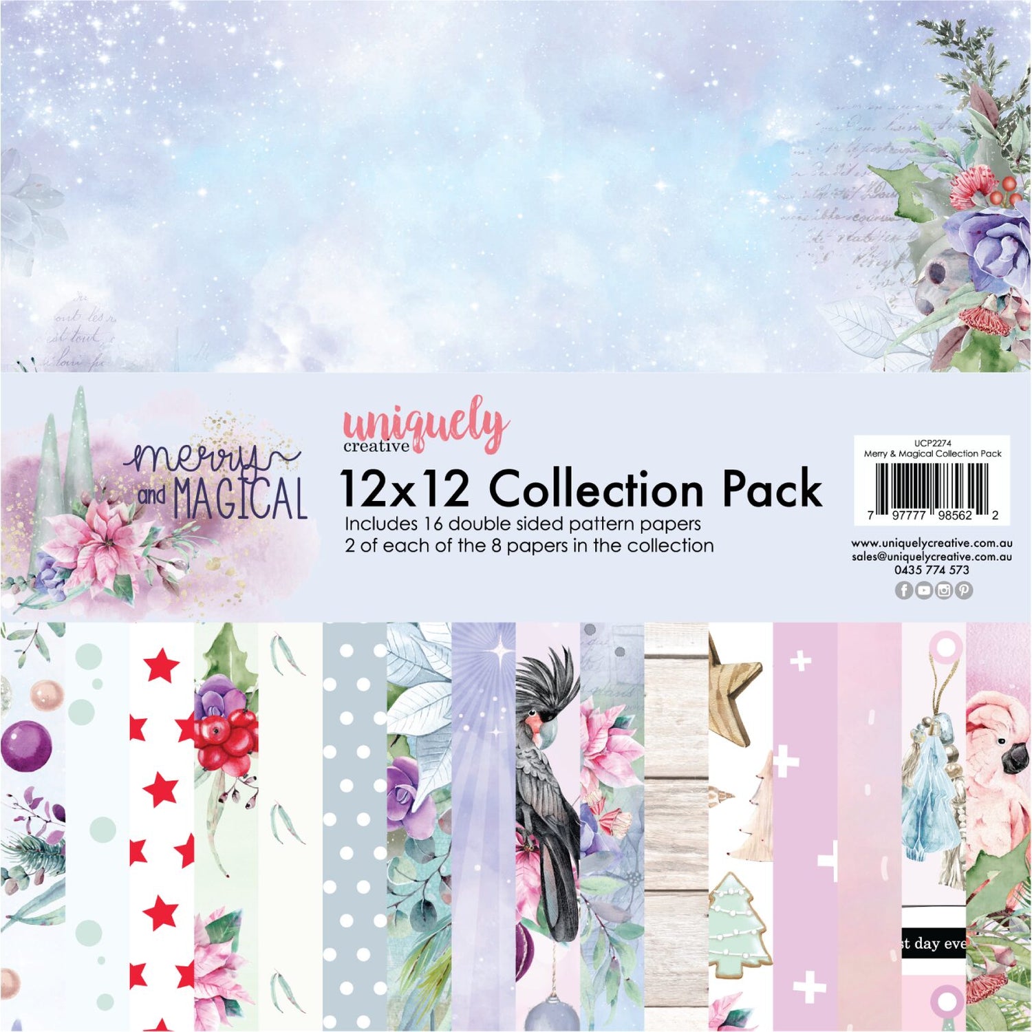 Uniquely Creative Merry & Magical - 12x12" Collection Pack (16 papers)