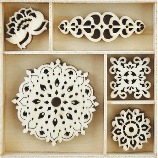 Kaisercraft Wooden Flourish Pack - Bollywood