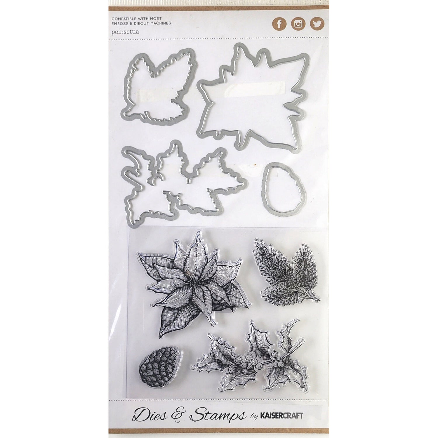 Kaisercraft Dies & Stamps - Poinsettia