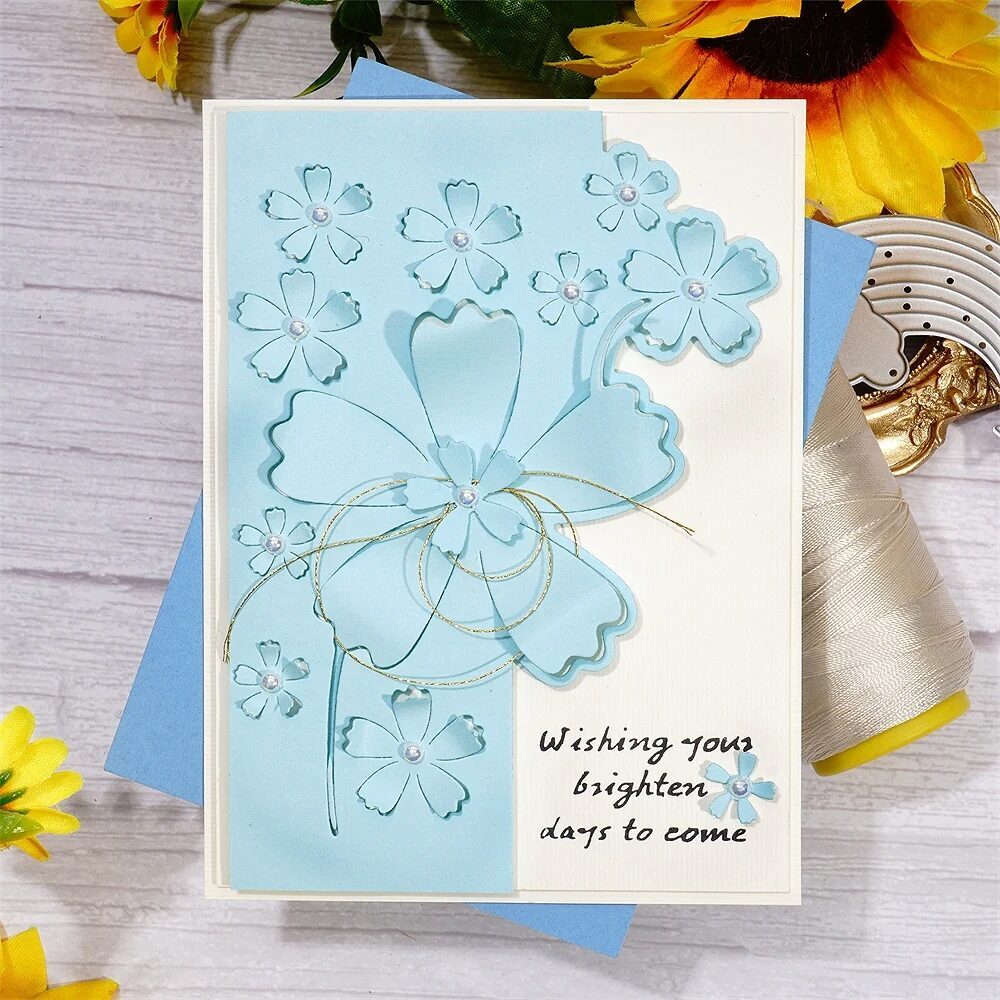Kokorosa Cardmaking Die - Flower Boarder