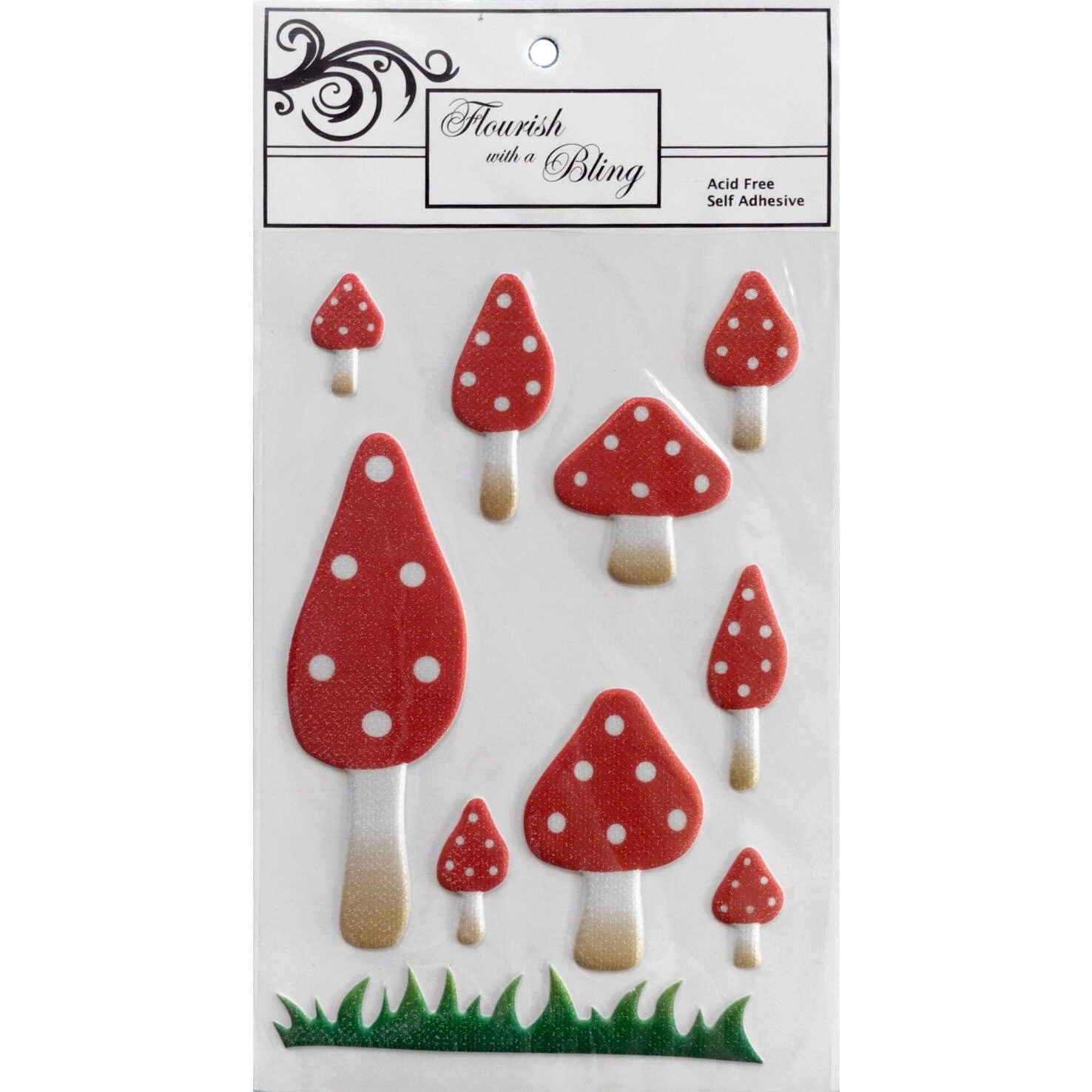 FWAB Taylah's Toadstools Puffy Stickers