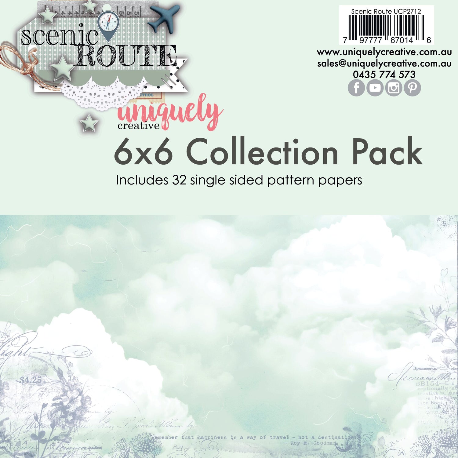 Uniquely Creative Scenic Route - 6x6" Collection Pack (32 papers)