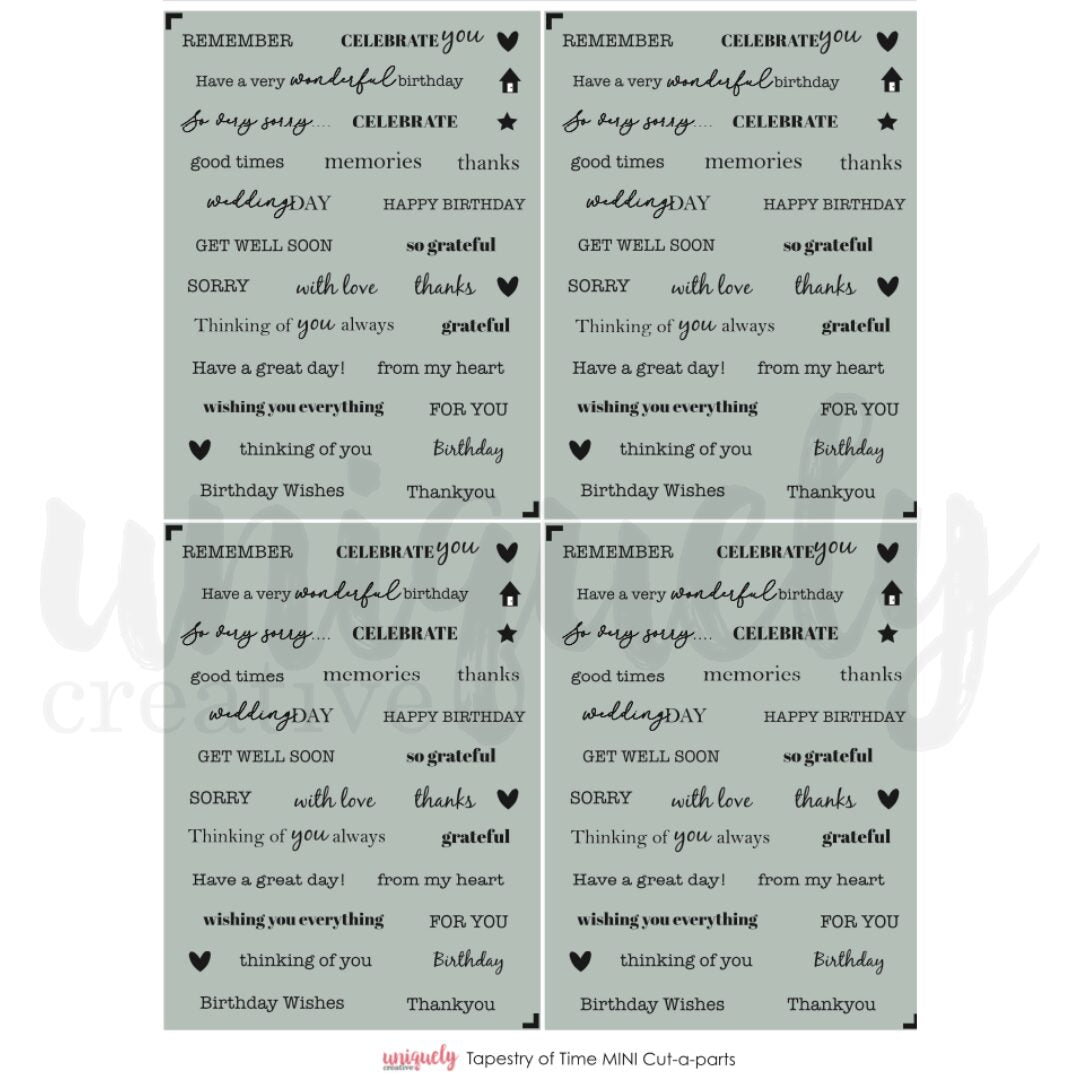 Uniquely Creative Cut-a-Part Mini Sheet - Tapestry of Time