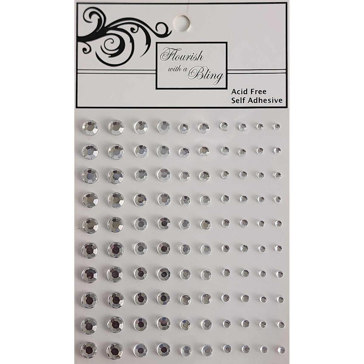 FWAB Adhesive Rhinestones - Silver